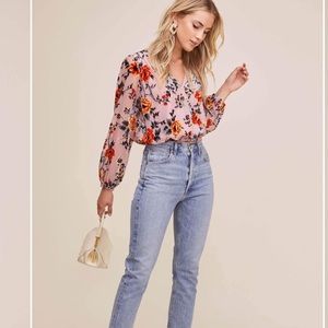 ASTR Floral Crop Long Sleeve